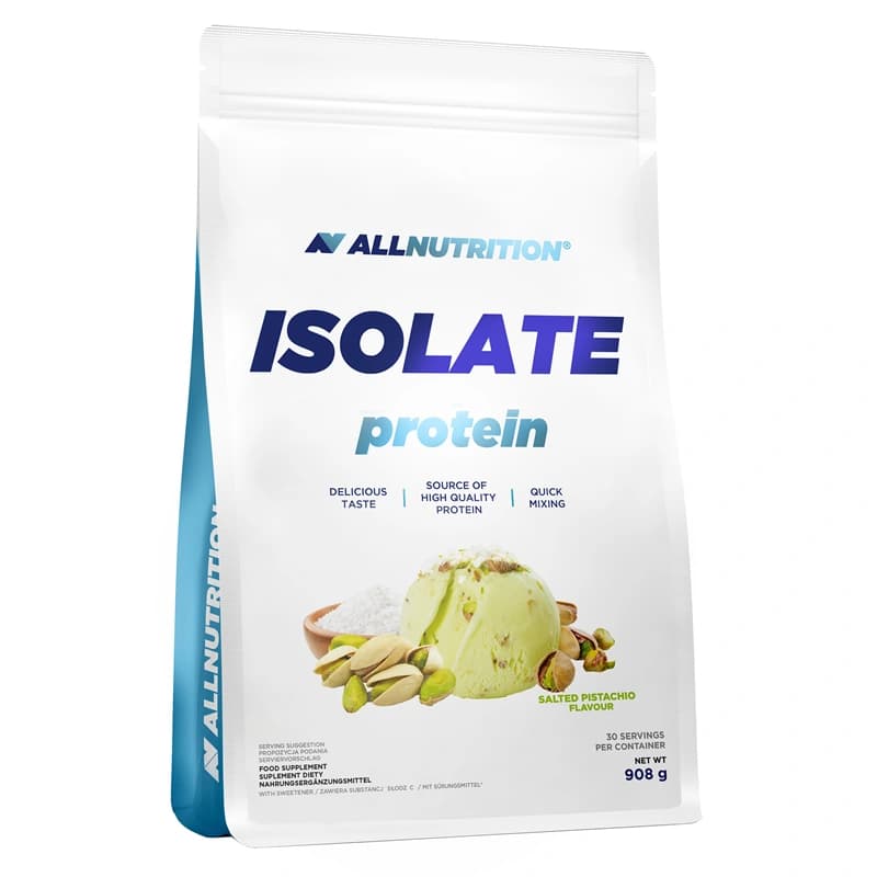 Oficjalne zdjęcie opakowania ALLNUTRITION ISOLATE Protein, solona pistacja, 908 g